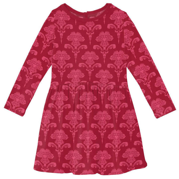 Kickee Pants Crimson Damask Dress