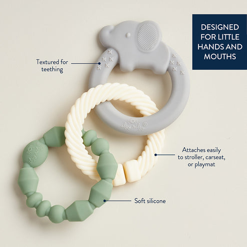 Itzy Loops™ Sensory Teether features