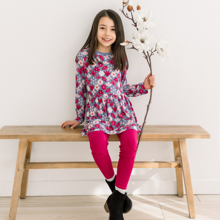 Kickee Pants Picture Day Floral Dress Set model