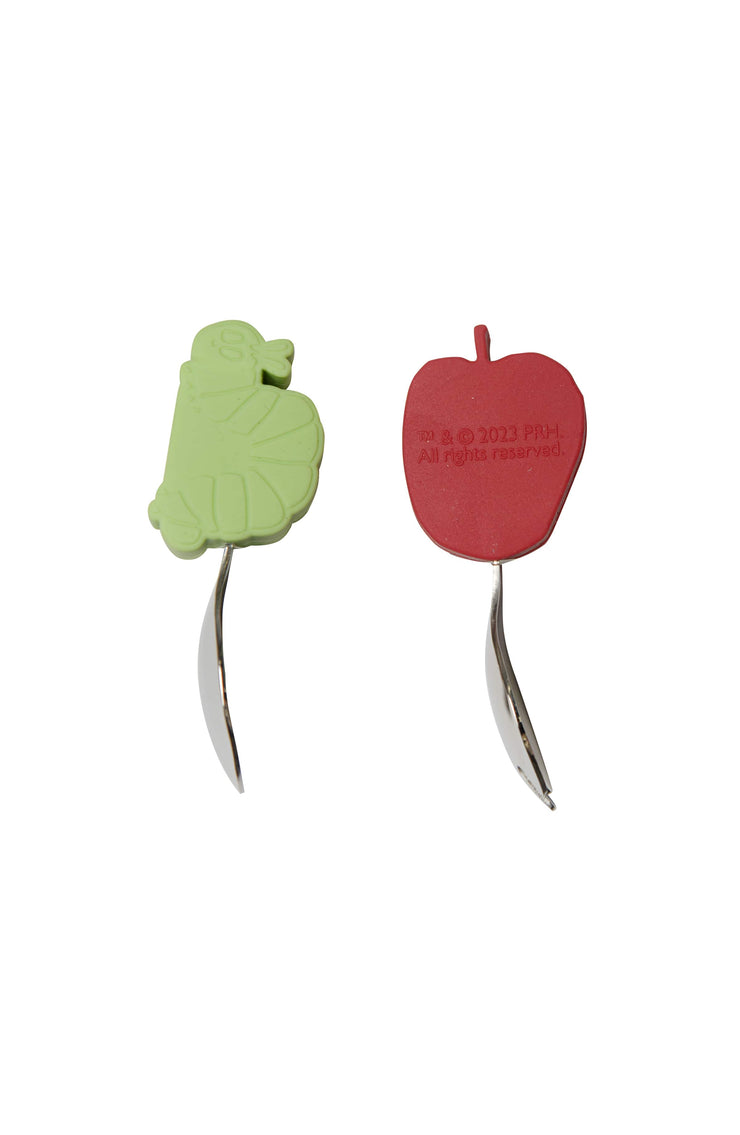 Loulou Lollipop Caterpillar & Apple Utensils Set