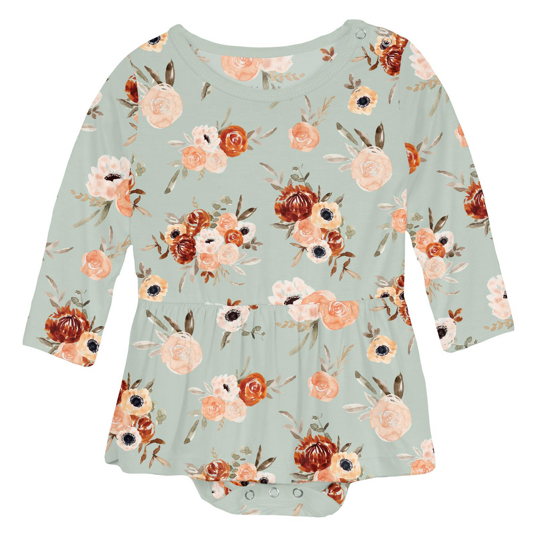 Kickee Pants Fall Floral  skirted romper