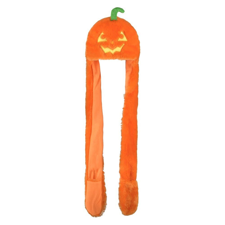 Light-Up Jack O Lantern Scarf Hat