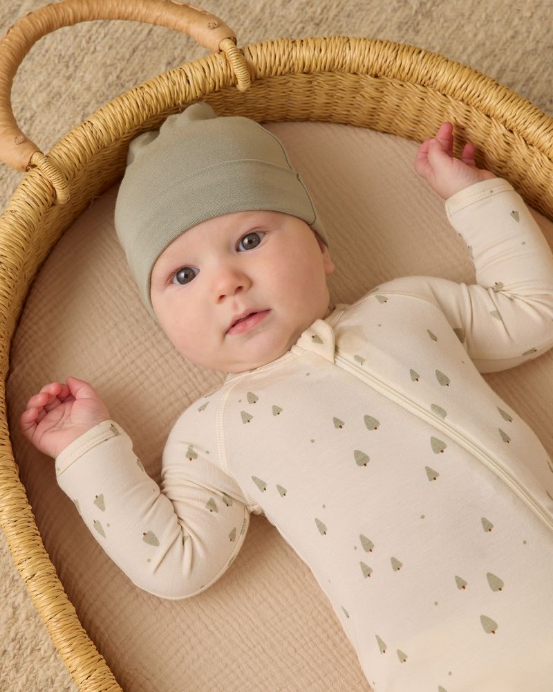 Quincy Mae Trees Bamboo Footie model