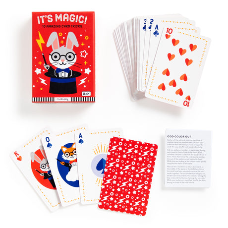 Mudpuppy It's Magic Card Tricks Game contents