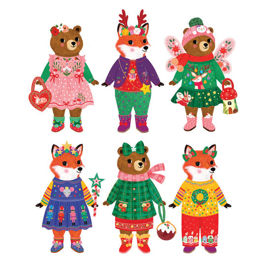 Mudpuppy Merrry Woodland Magnetic Tin Playset dolls