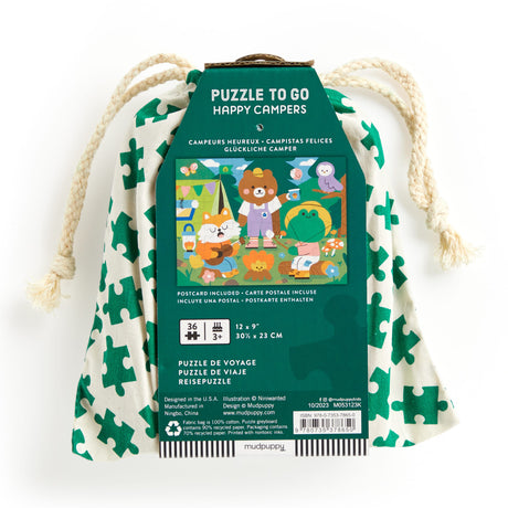 Mudpuppy Happy Campers Puzzle to Go back