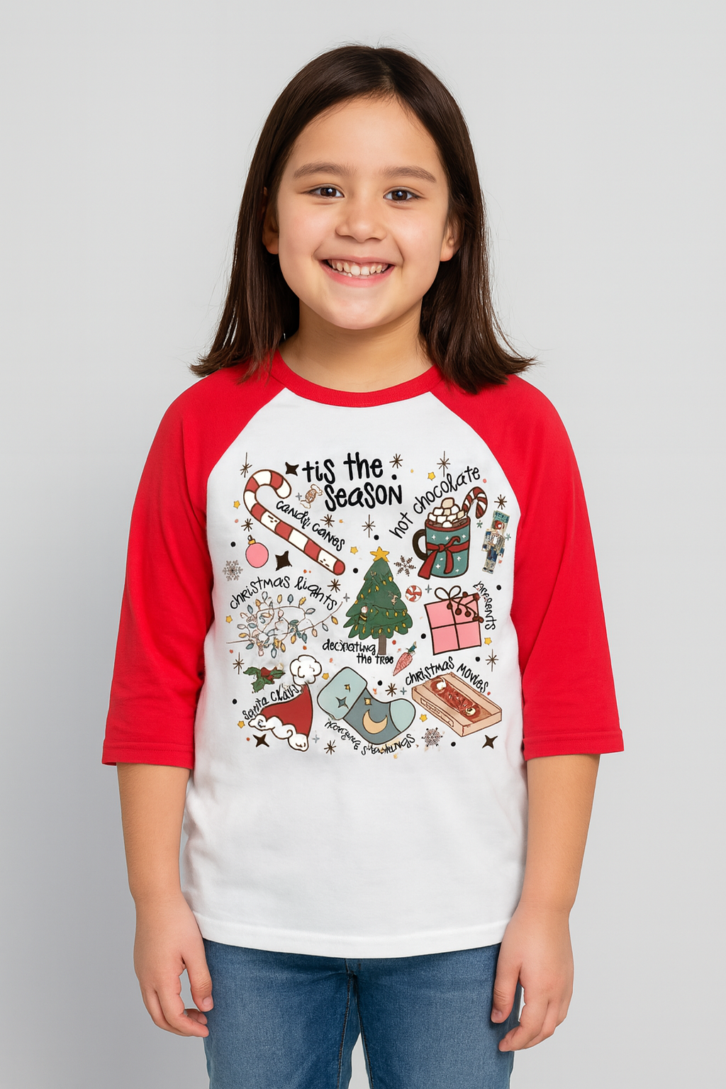 Tis The Season Holiday Tee model