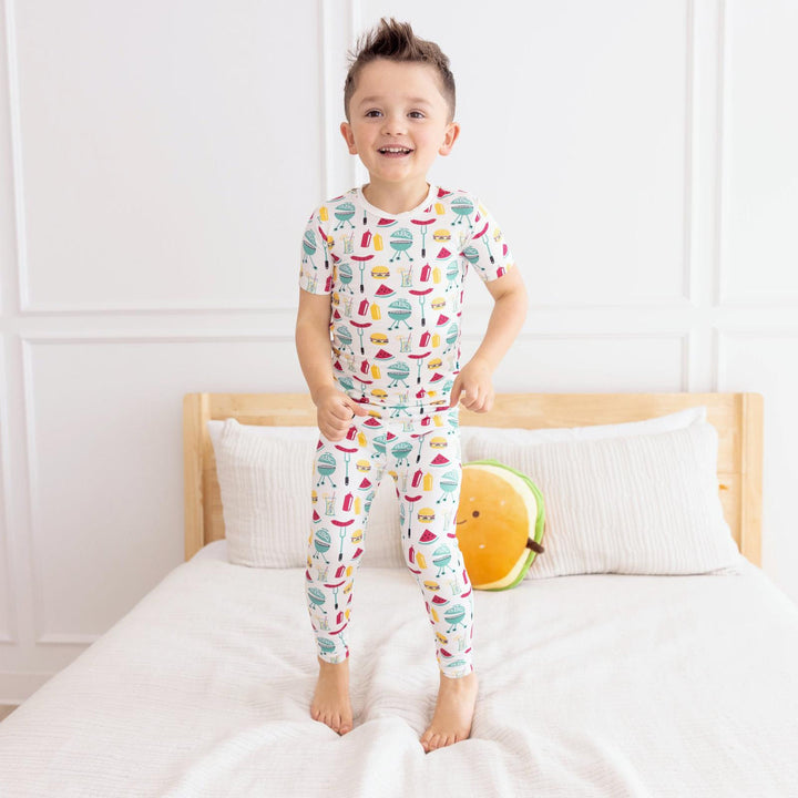 Kickee Pants BBQ Pajamas model