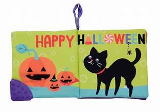 Magic Halloween Fabric Book open