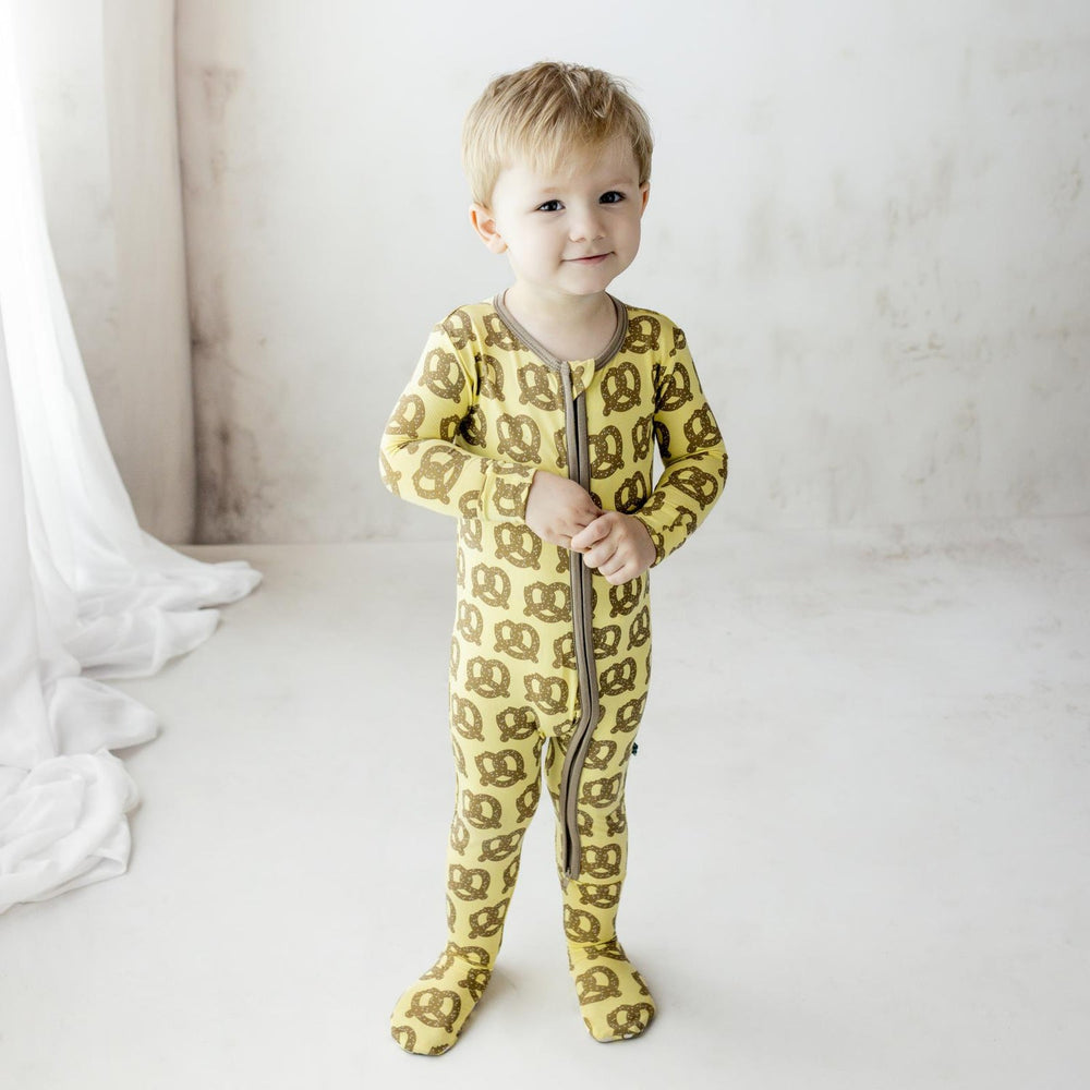 Kickee Pants Giant Pretzel Footie model