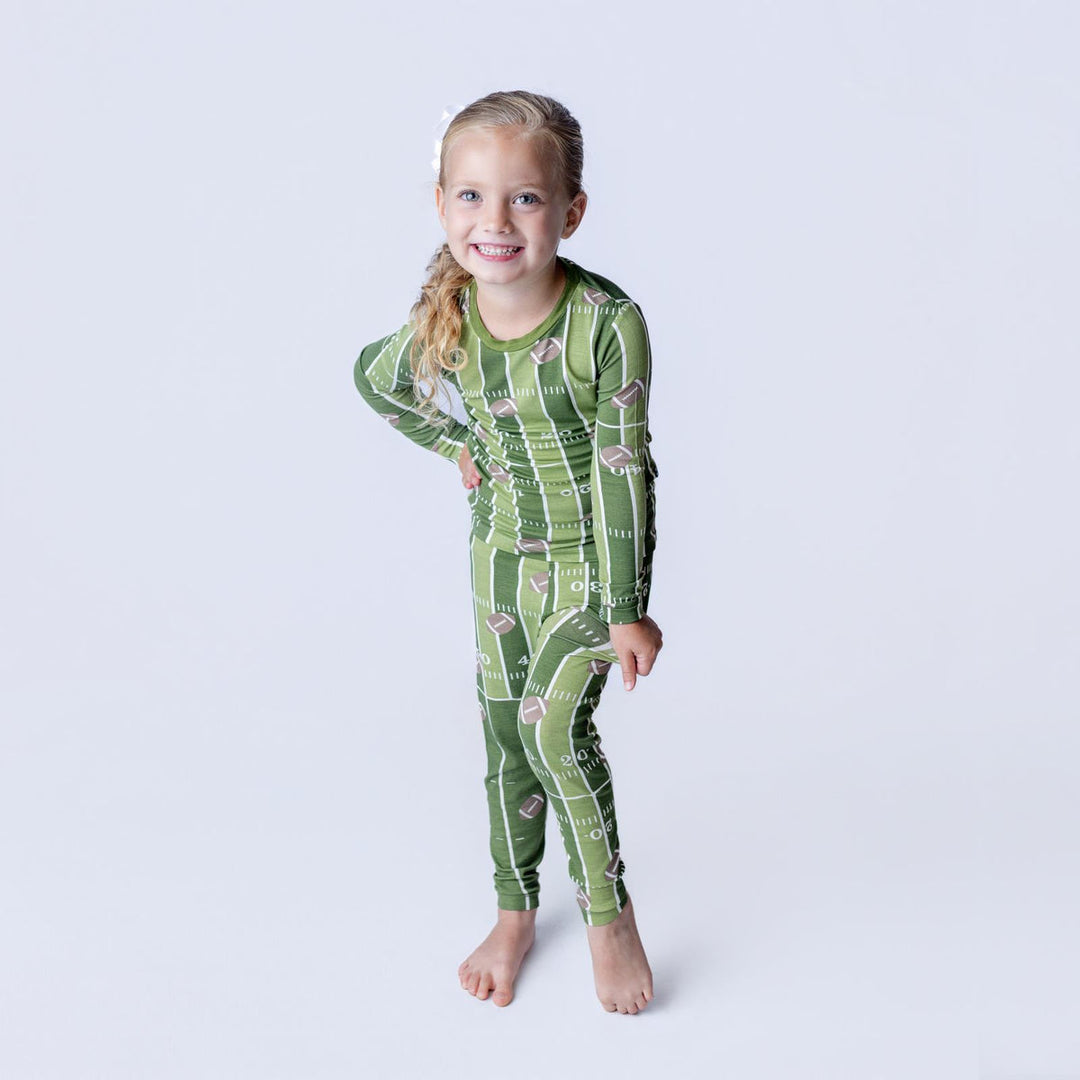 Angel Dear Football Glow in the Dark Pajamas girl