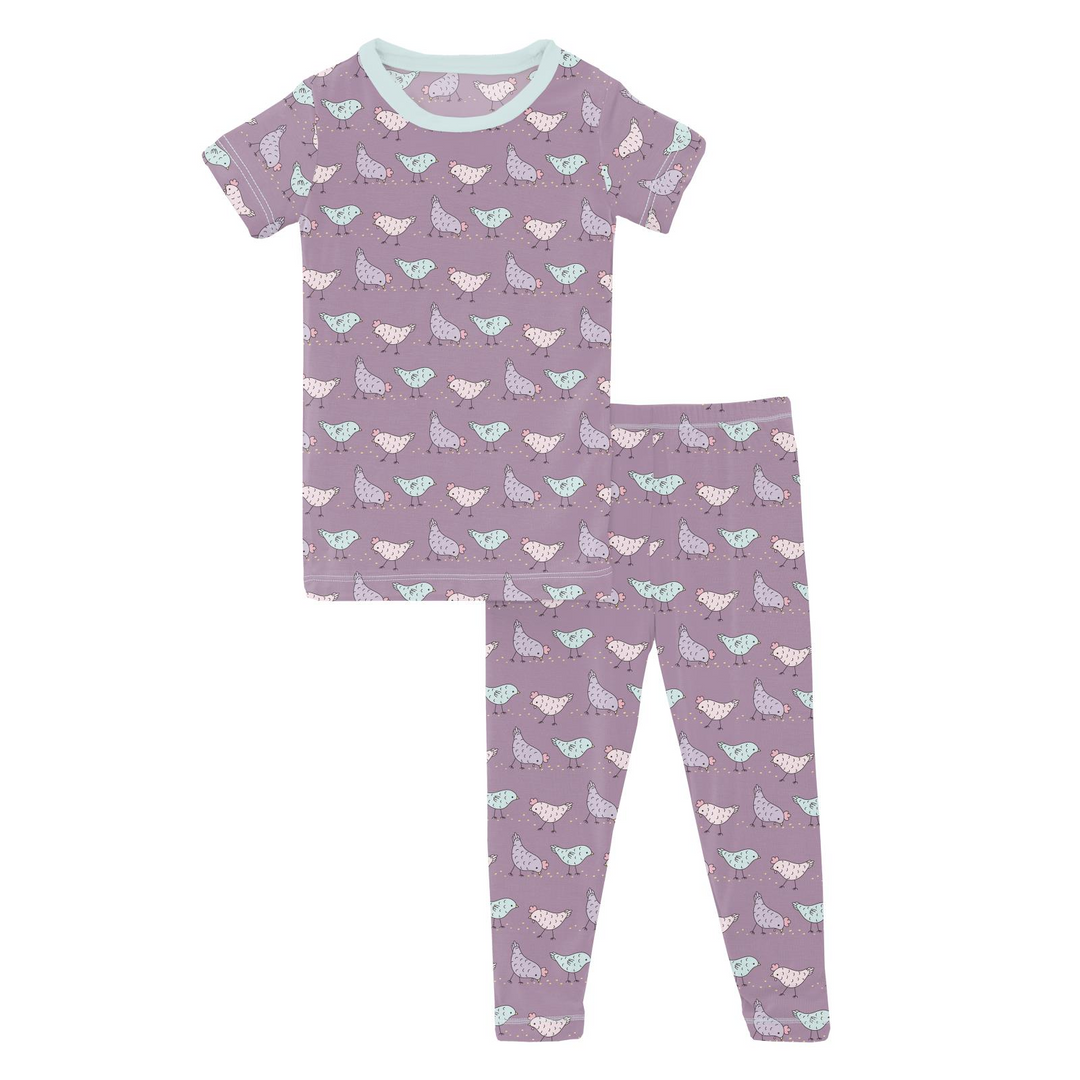 Kickee Pants Chicken Pajamas in Lavender