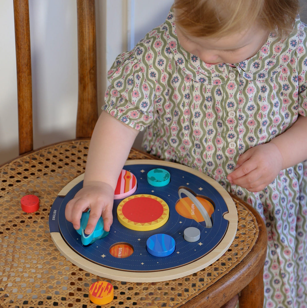 Petit Collage Wooden Solar System Puzzle model