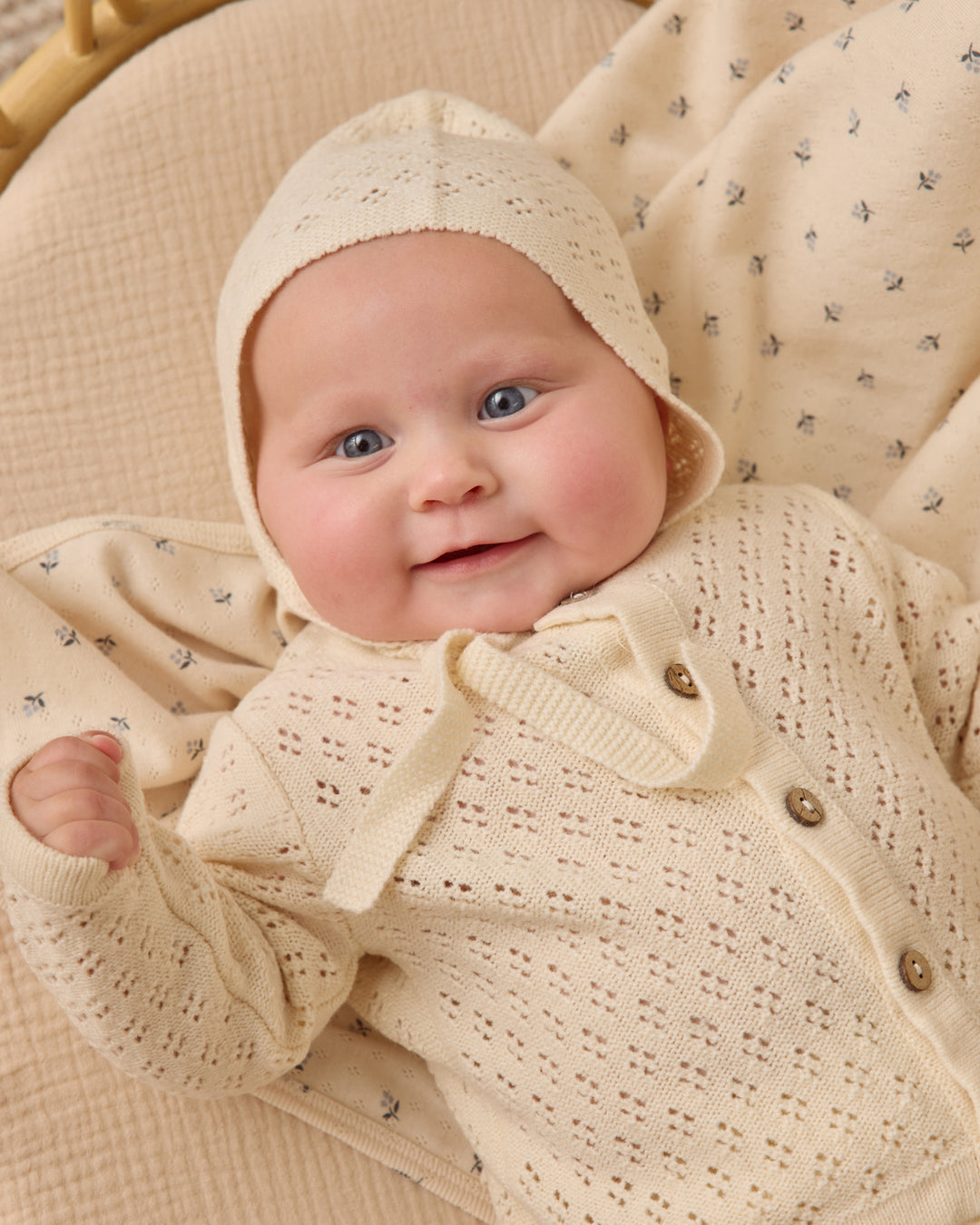 Quincy Mae Hearts Knit Cardigan model too