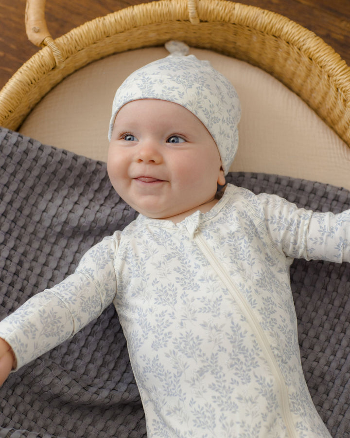 Quincy Mae Bloom Bamboo Footie model