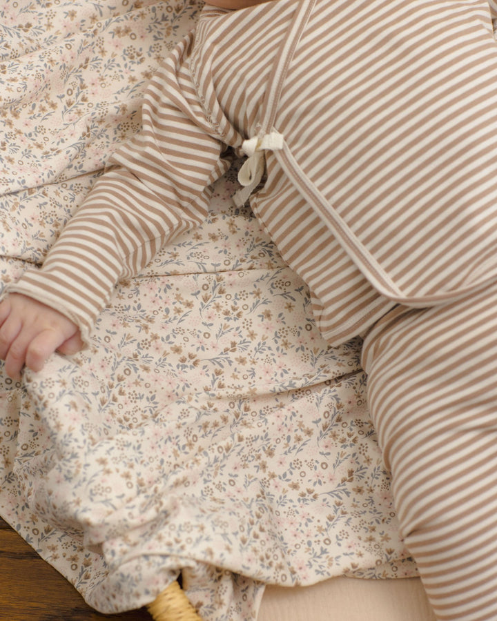 Quincy Mae Almond Stripe Wrap Top & Pant Set side