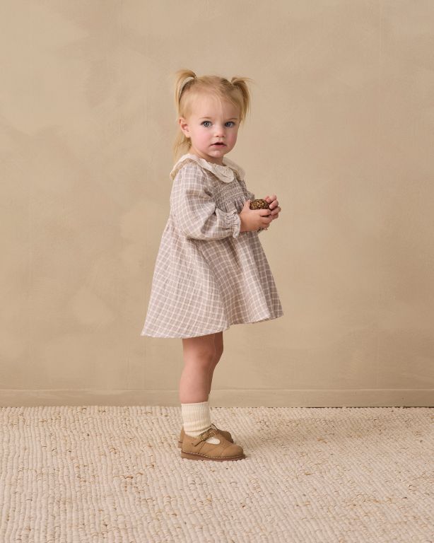 Quincy Mae Callie Blue Gingham Dress studio