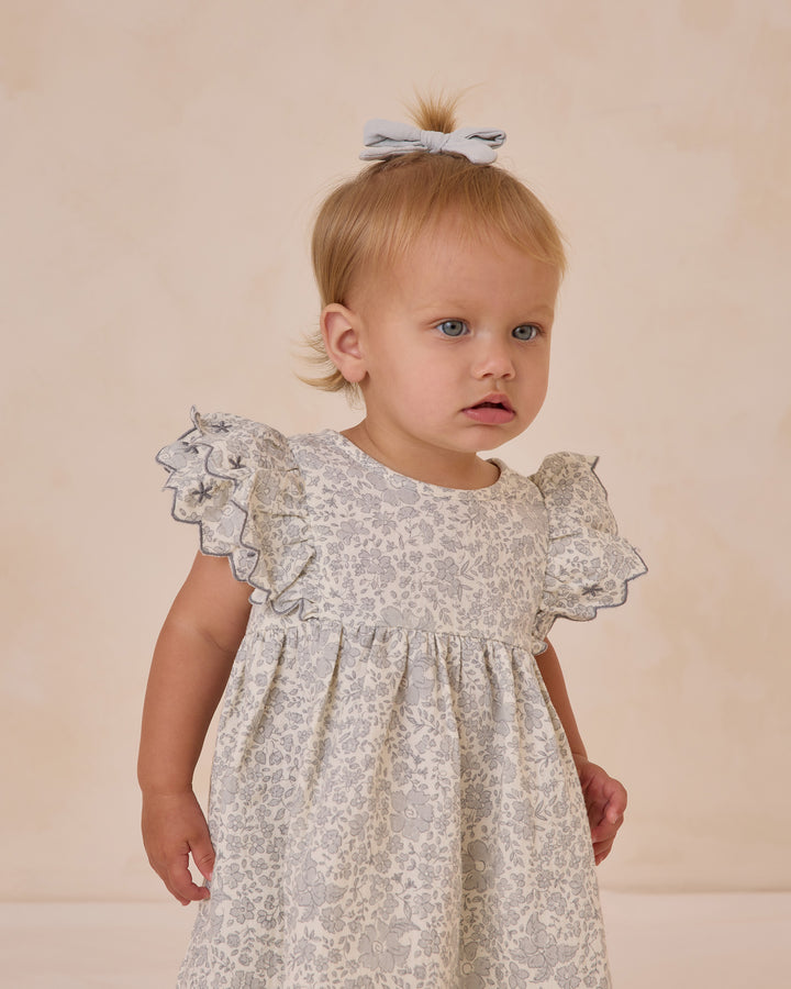 Quincy Mae Blue Blossoms Alina Dress model