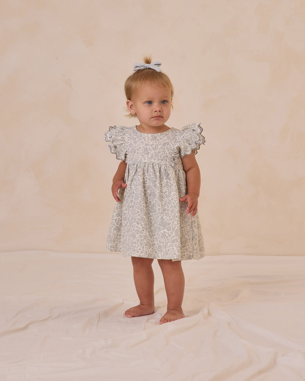 Quincy Mae Blue Blossoms Alina Dress model far