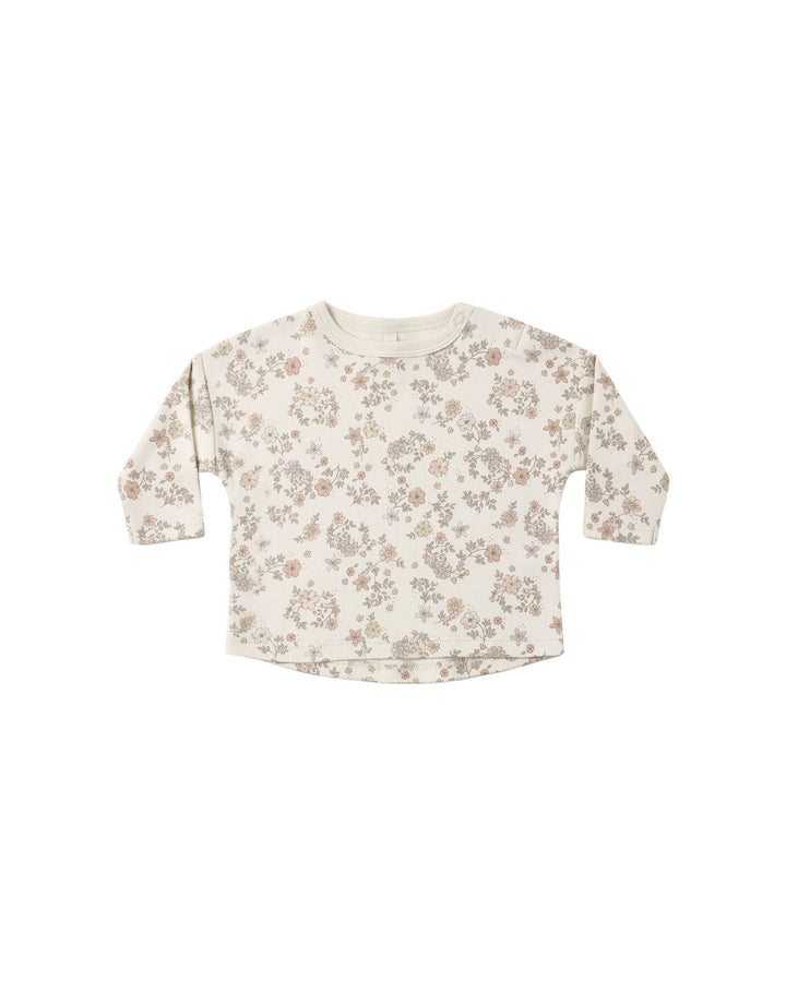 Quincy Mae Floral Vine Long Sleeve Tee