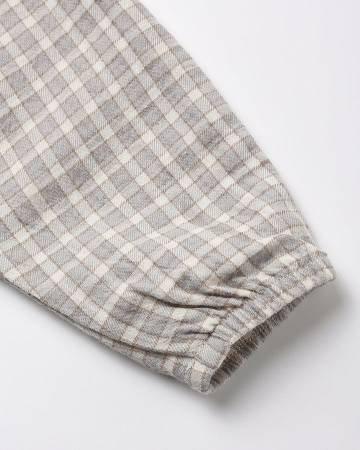 Quincy Mae Callie Blue Gingham Dress sleeve