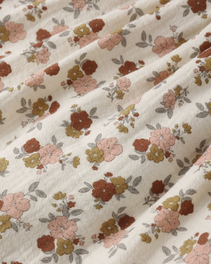 Quincy Mae Natural Bloom Ruffle Dress print