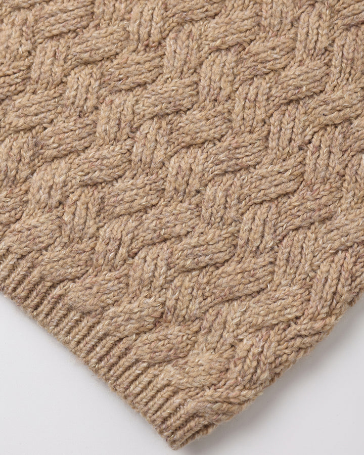 Quincy Mae Heathered Almond Sweater detail