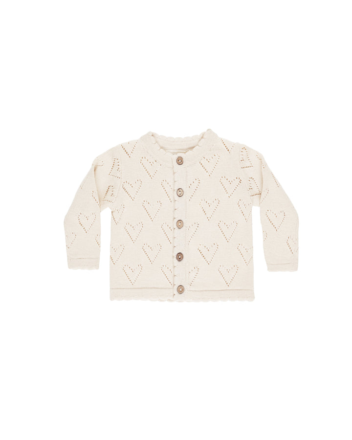 Quincy Mae Hearts Knit Cardigan