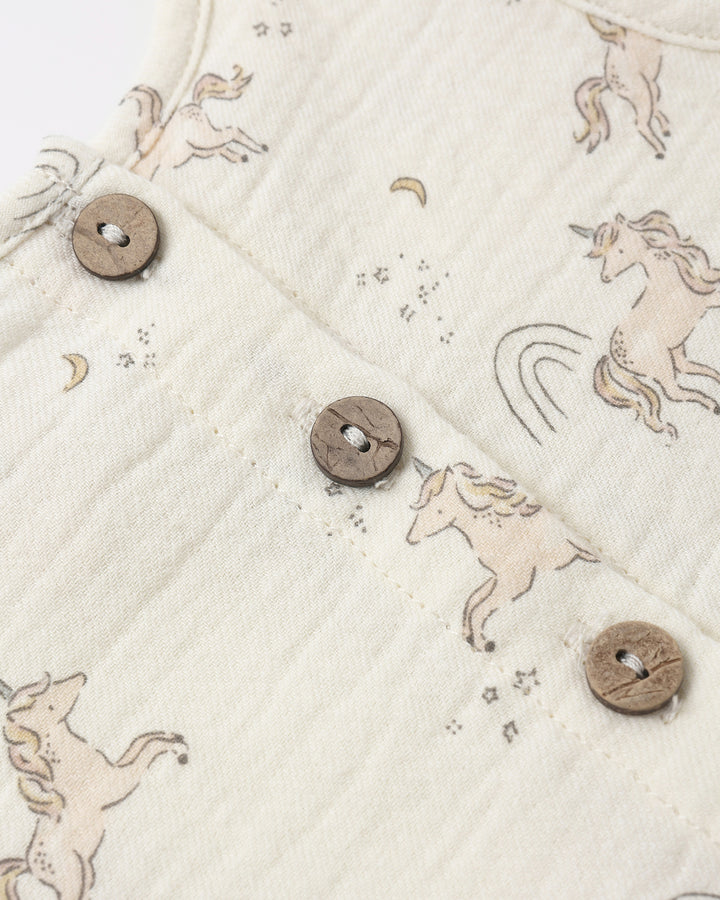 Quincy Mae Unicorns Peplum Set detail