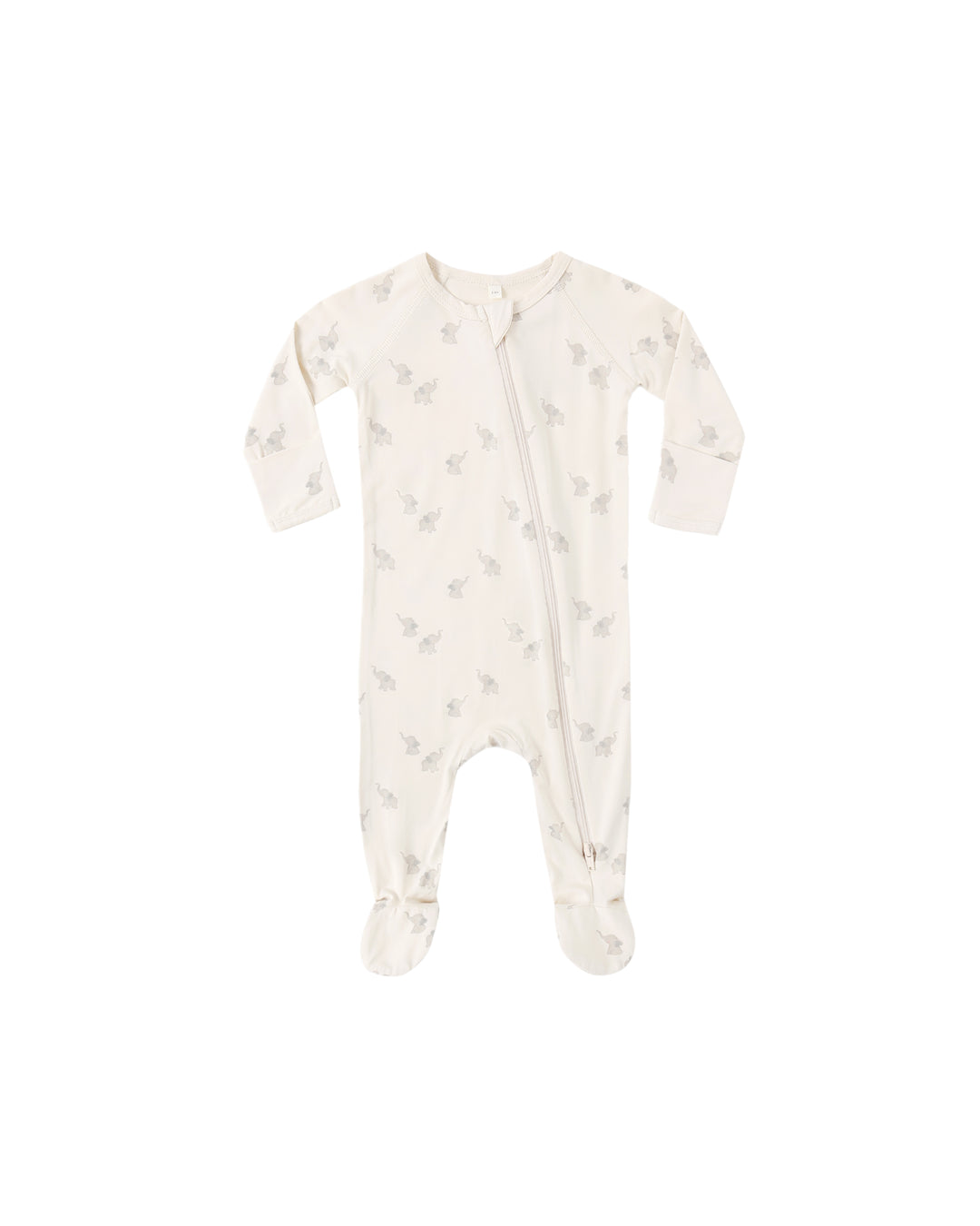 Quincy Mae Elephants Bamboo Footie