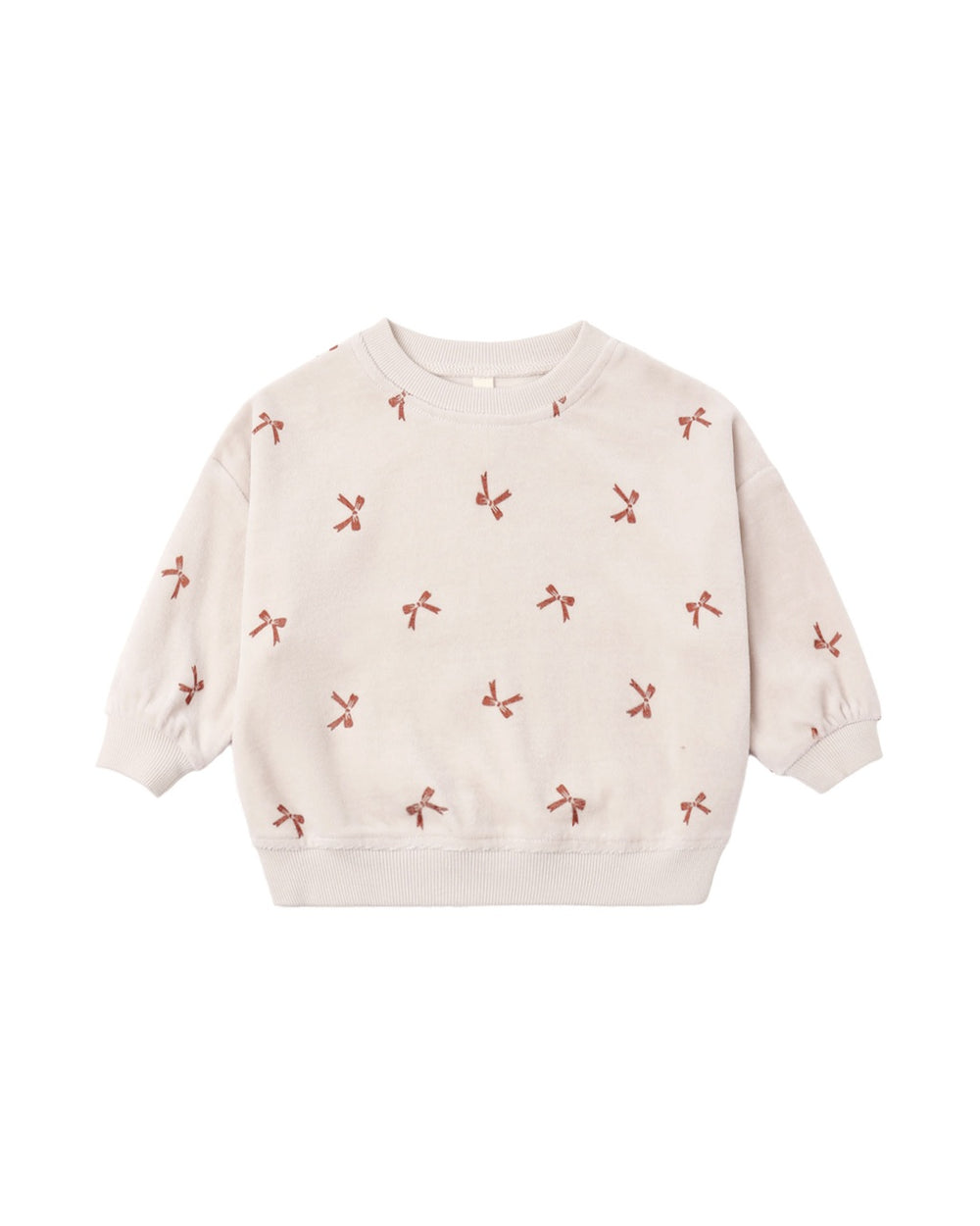 Quincy Mae Red Bows Velour Relaxed Set op