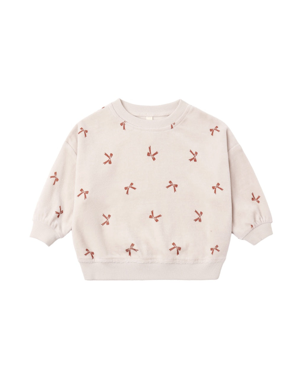 Quincy Mae Red Bows Velour Relaxed Set op