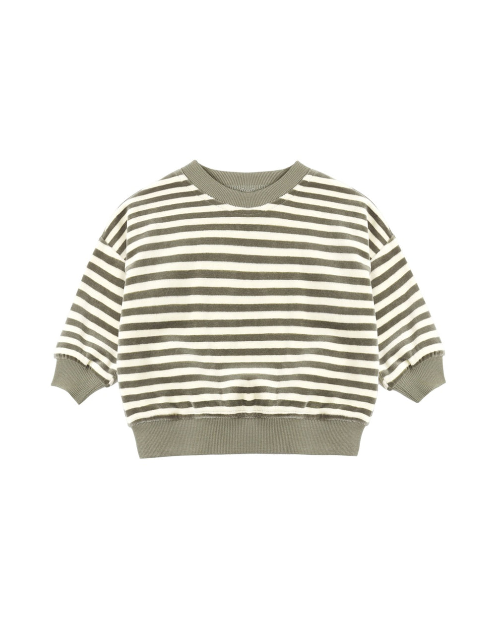 Quincy Mae Spruce Striped Velour Relaxed Set top
