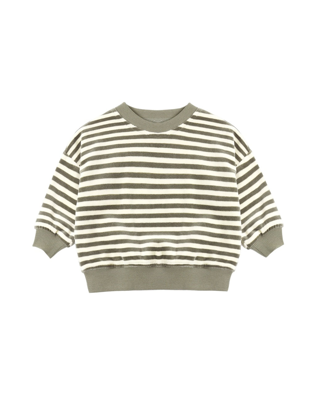 Quincy Mae Spruce Striped Velour Relaxed Set top