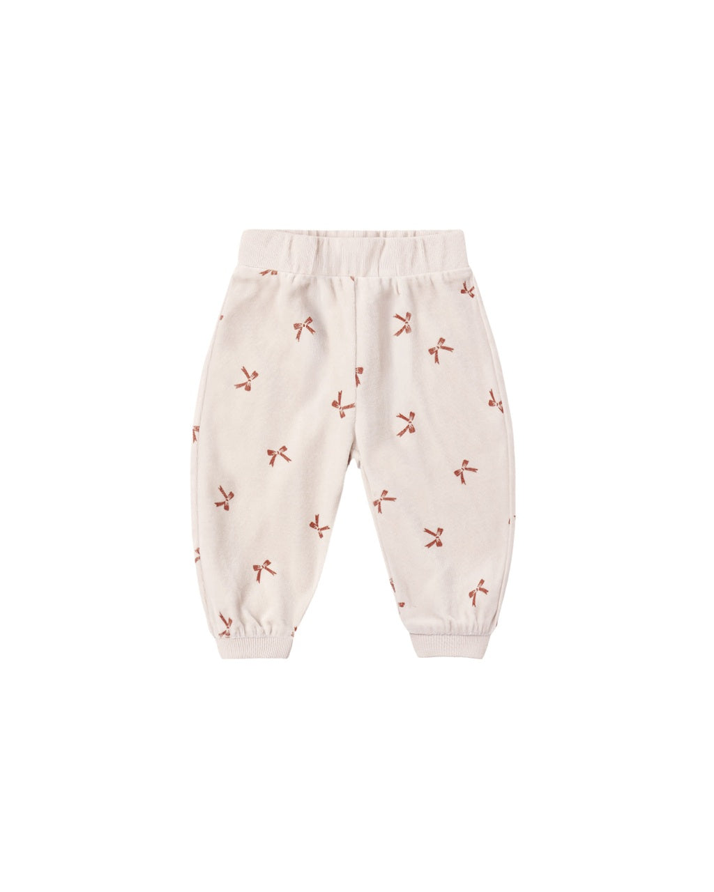 Quincy Mae Red Bows Velour Relaxed Set pants