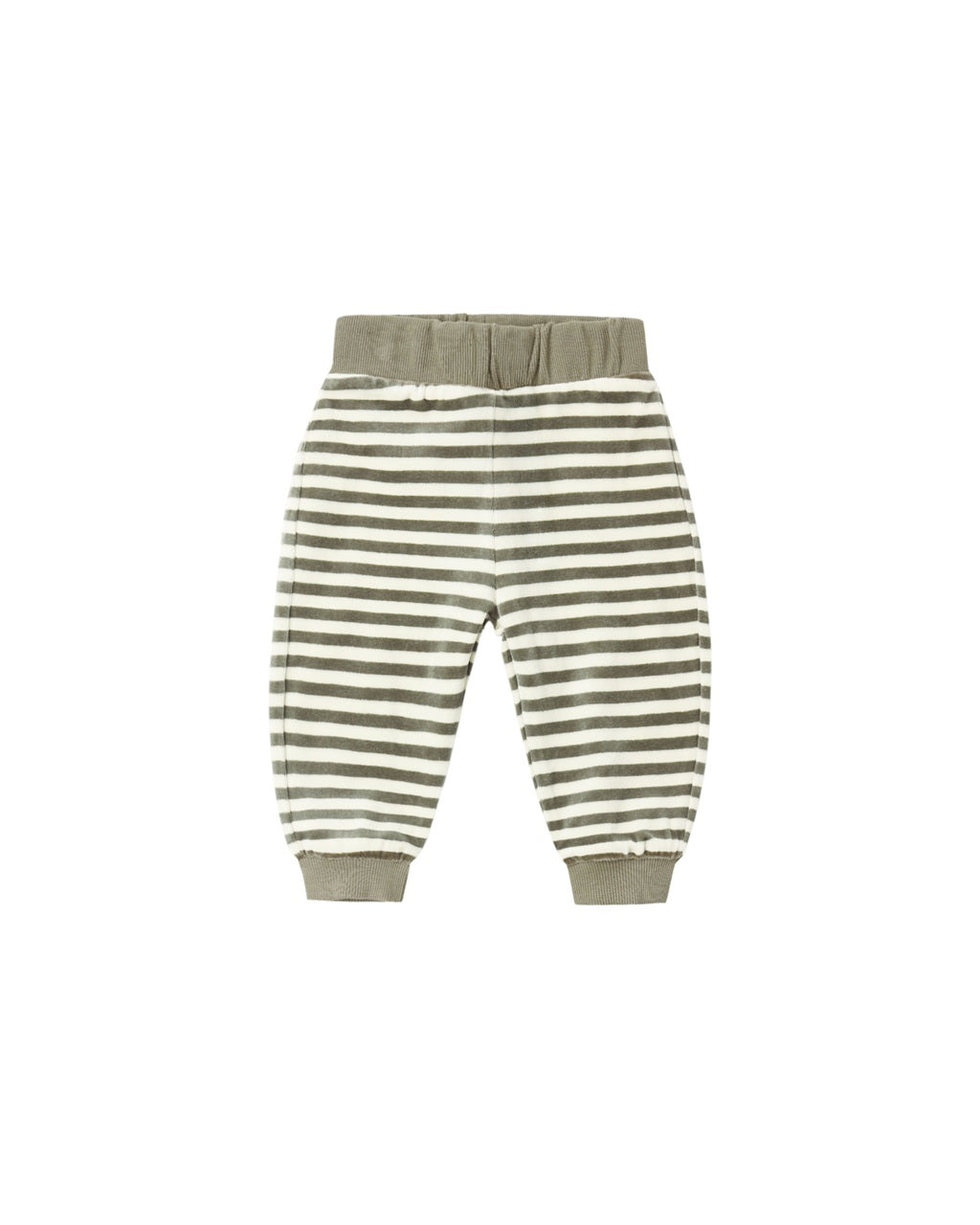 Quincy Mae Spruce Striped Velour Relaxed pants