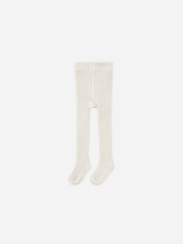 Ribbed Tights in Ivory