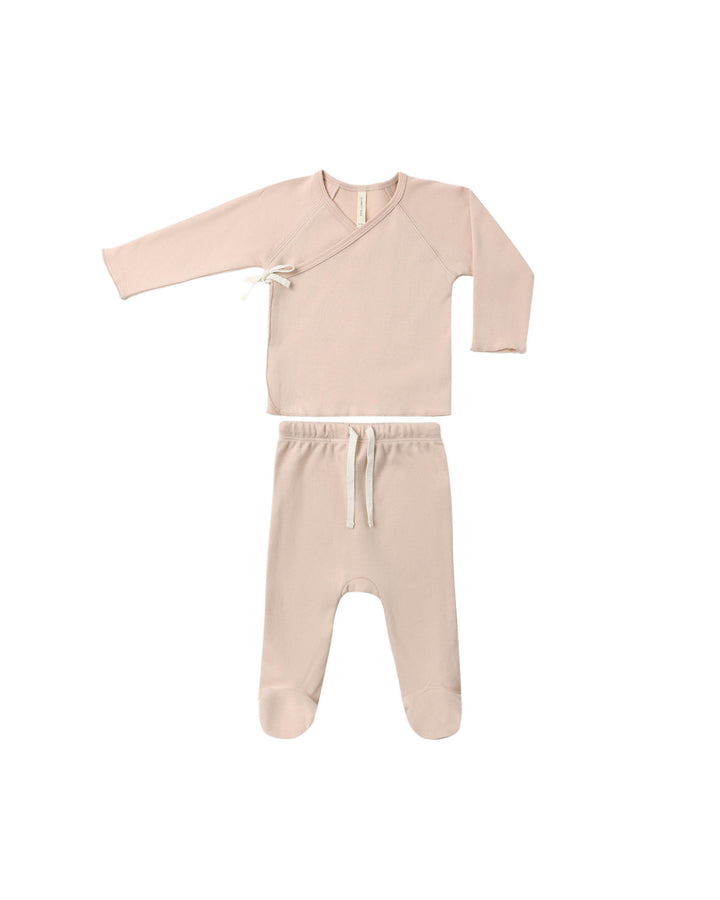 Quincy Mae Dusty Pink Wrap Top & Pant Set