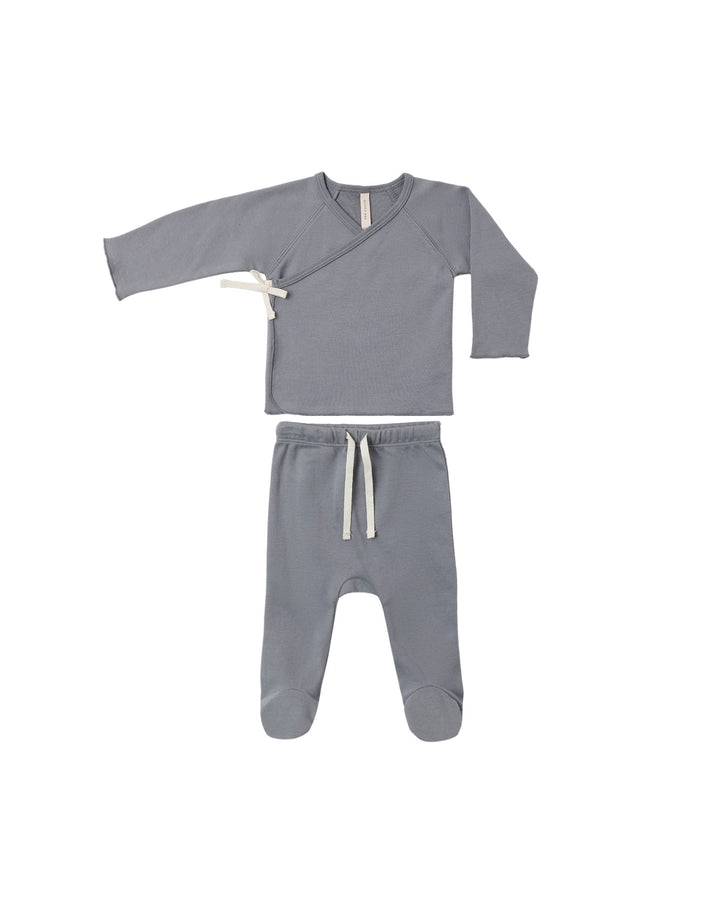 Quincy Mae Slate Wrap Top & Pant Set