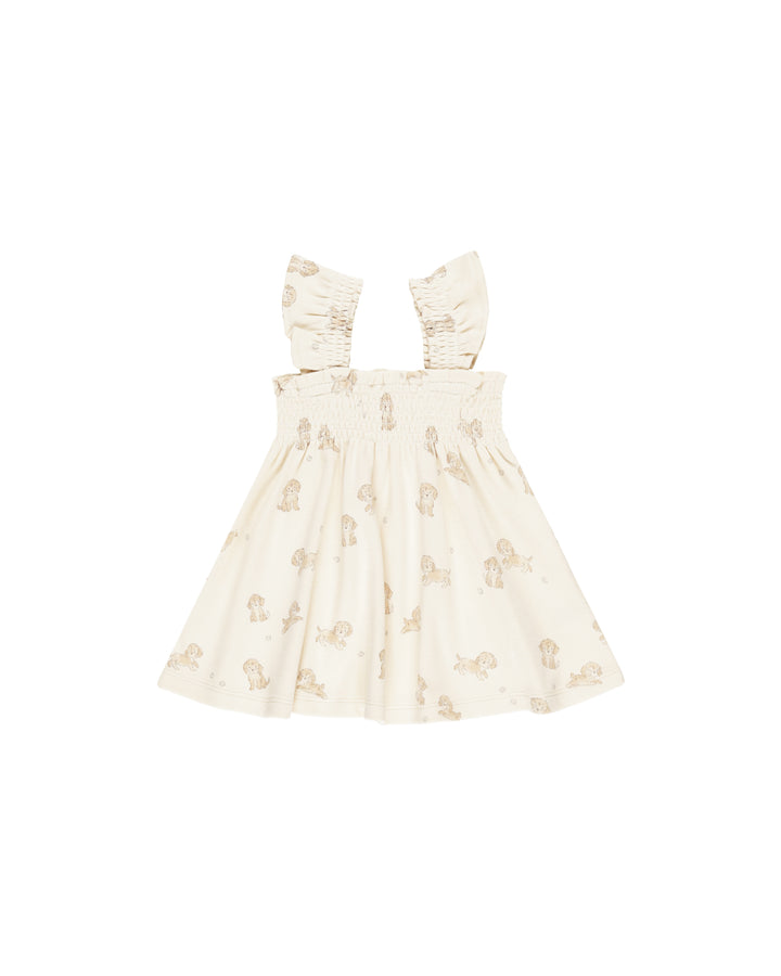 Quincy Mae Puppies Smocked Dress