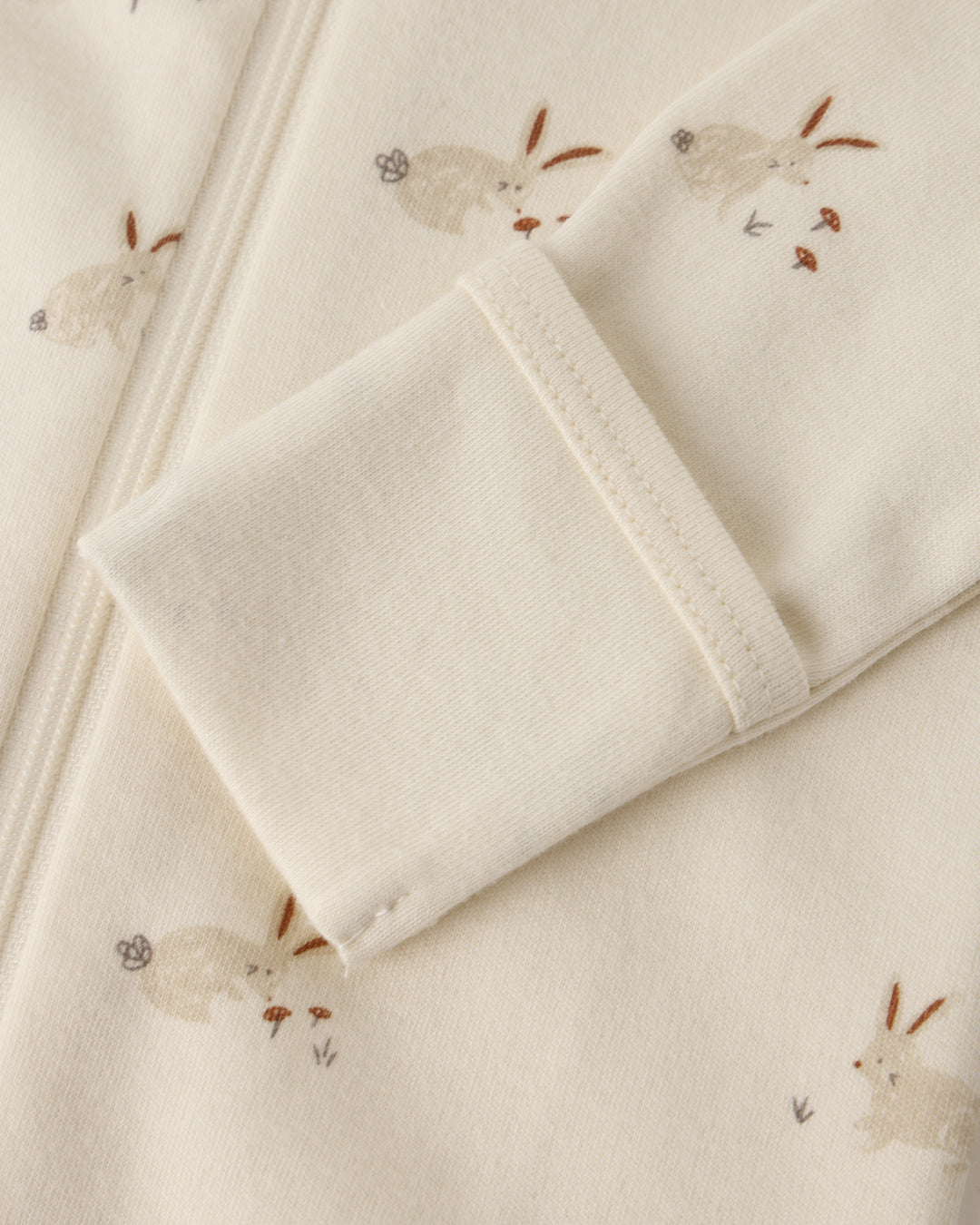 Quincy Mae's Bunnies Footie detail