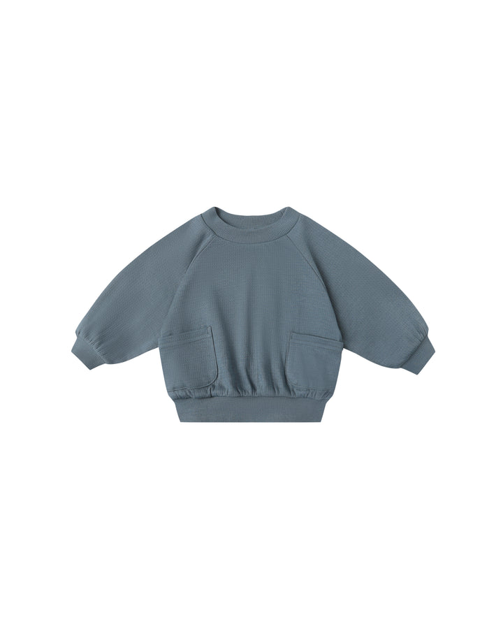 Quincy Mae Ocean Pocket Sweatshirt