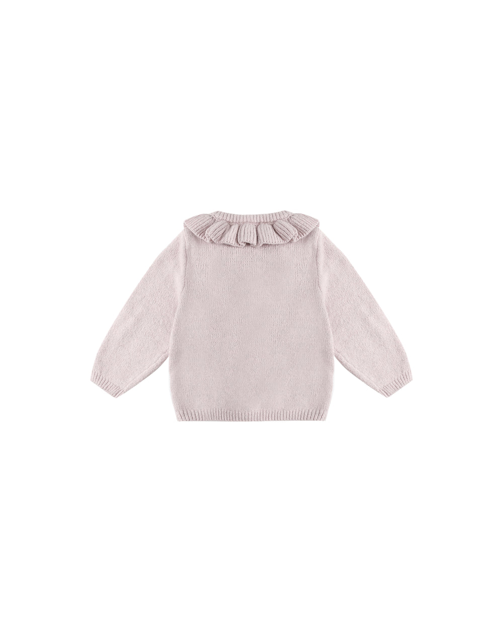 Quincy Mae Lilac Ruffle Collar Cardigan back