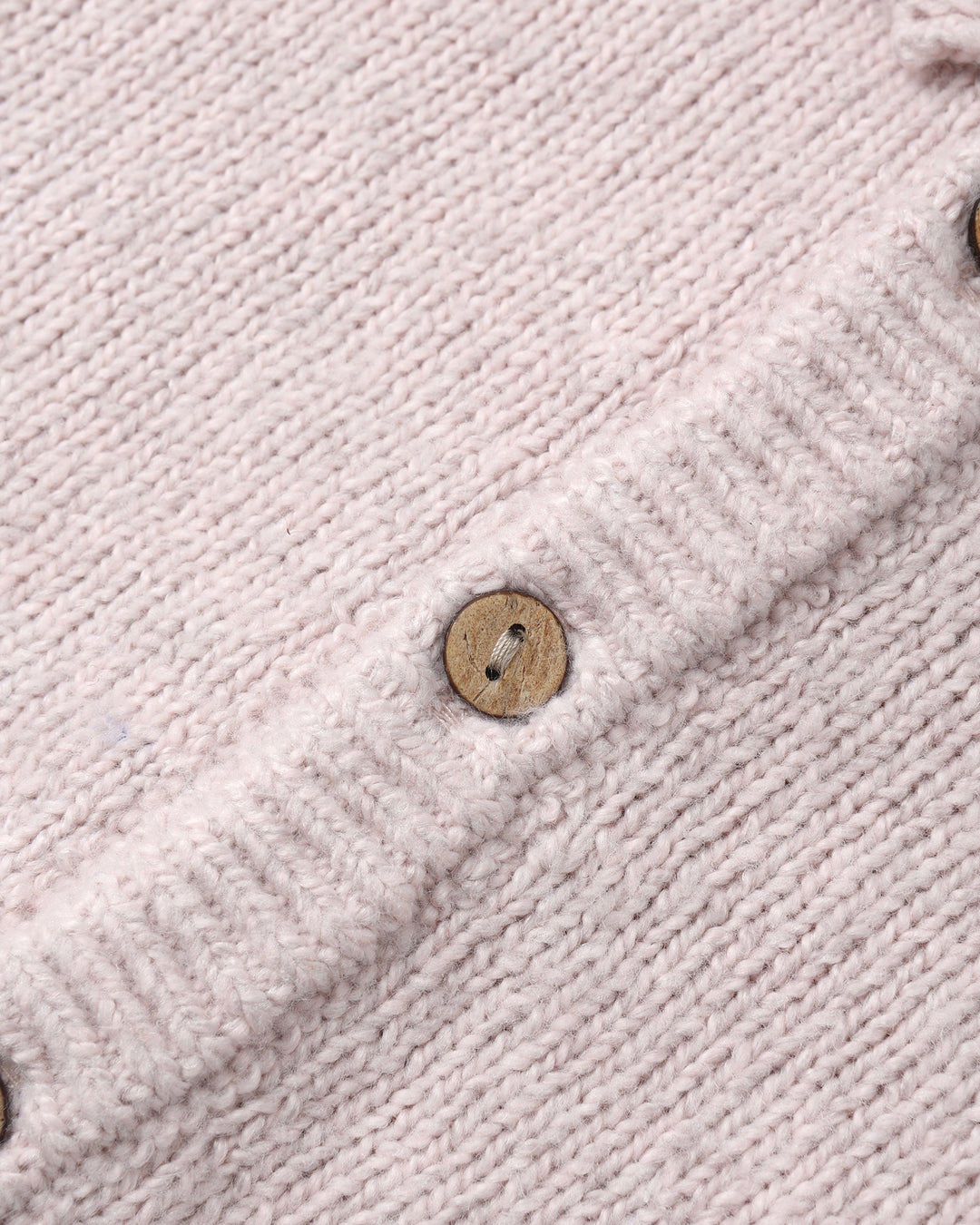 Quincy Mae Lilac Ruffle Collar Cardigan detail
