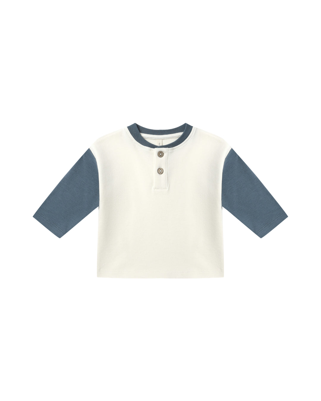 Quincy Mae Ocean Henley Tee