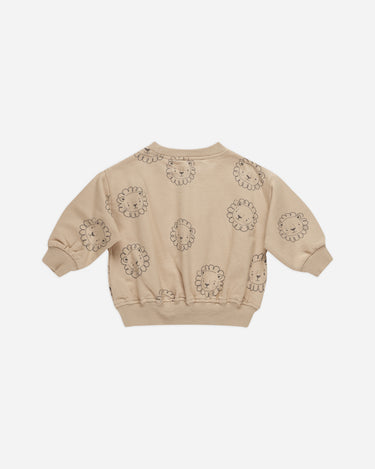 Quincy Mae Lion Relaxed Fleece Sweatshirt back