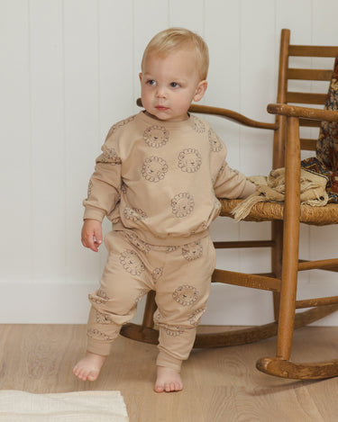 Quincy Mae Lion Relaxed Fleece Sweatshirt blonde