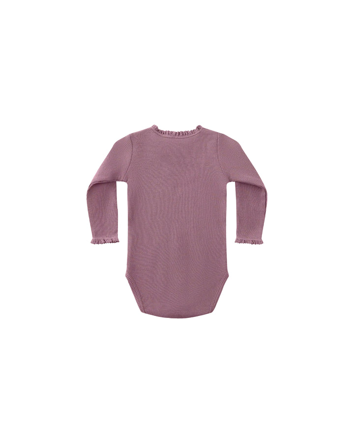Quincy Mae Mulberry Waffle Bodysuit back