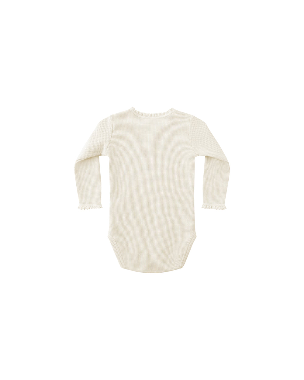 Quincy Mae Natural Waffle Bodysuit back