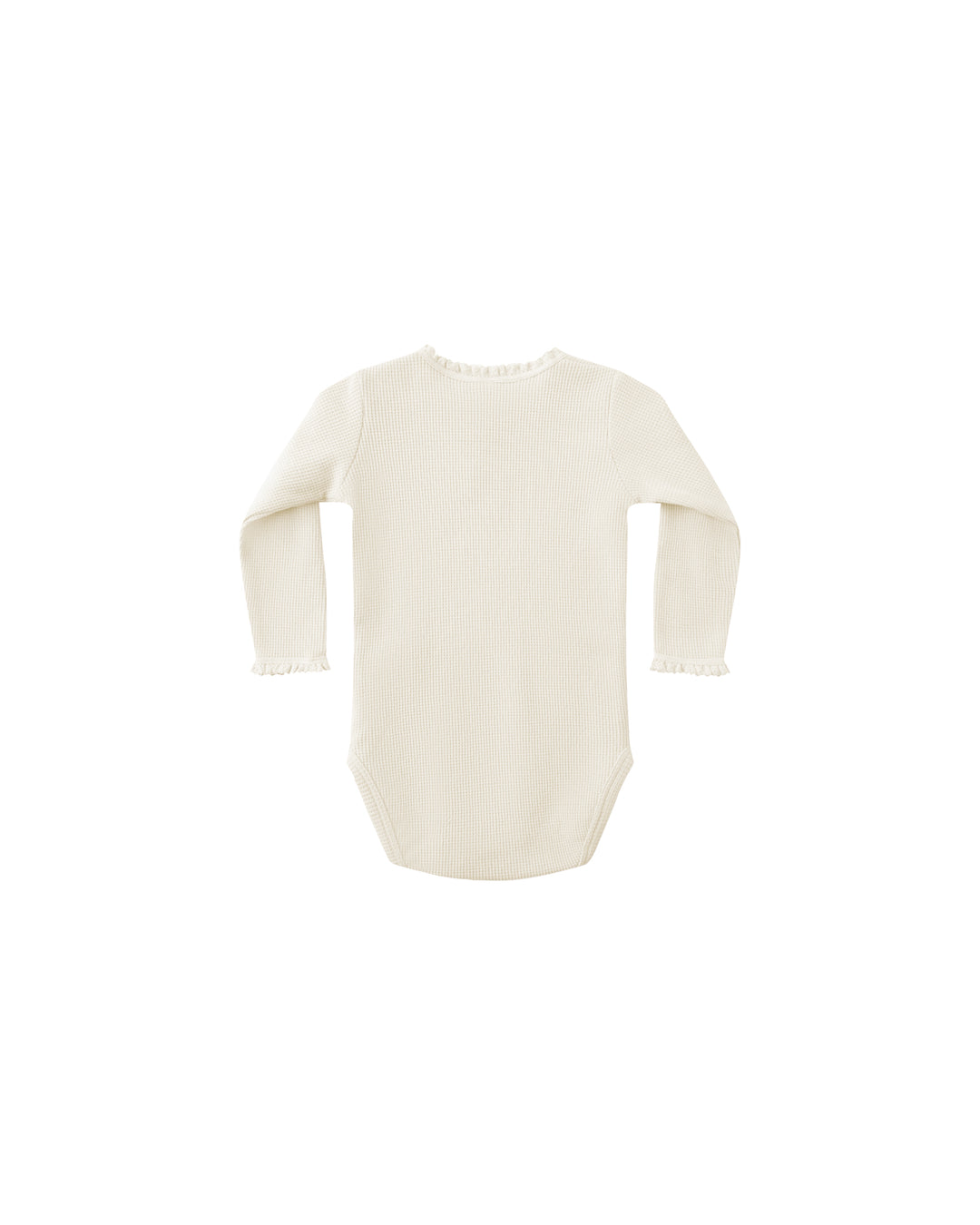 Quincy Mae Natural Waffle Bodysuit back